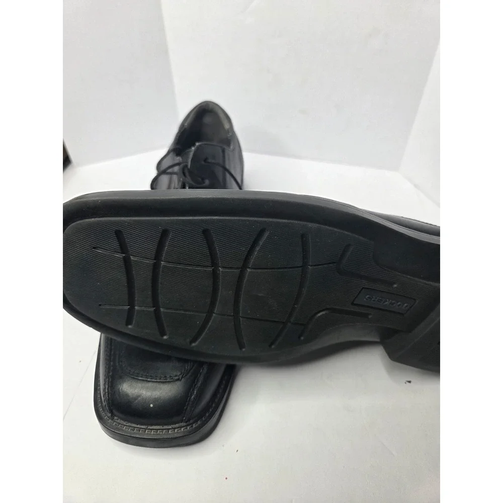 Dockers Mens Black Leather Square Toe Oxford Dress Shoes 090-3174 Size‎ 12M